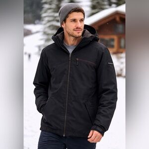Firefly Men’s Hooded Winter Ski Jacket | Aquabase Elite | Black | Size M